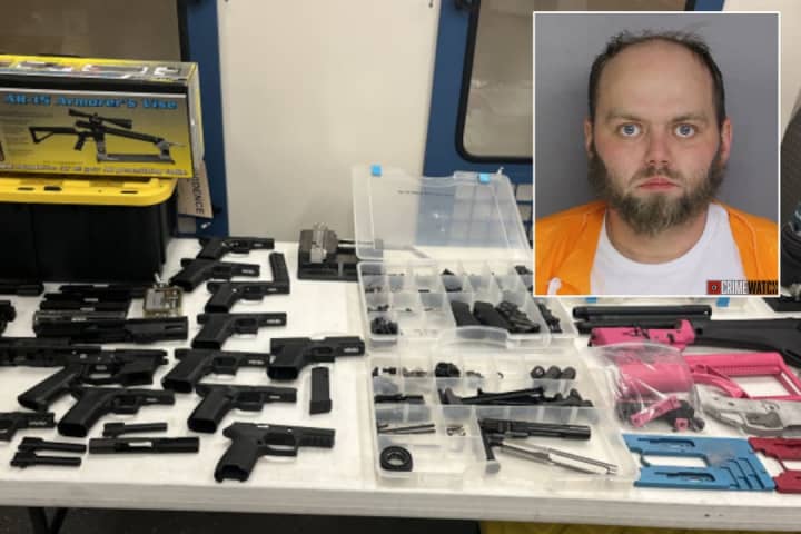 Cache Of Firearms, 50 Bags Of Fentanyl Leads To Bucks Ghost Gun Manufacturer's Historic Arrest