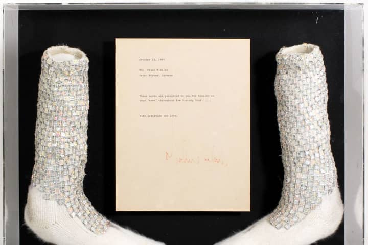 Michael Jackson's Iconic Crystal Moonwalk Socks Head To Franklin Lakes Auction Block