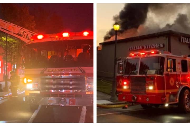 Firefighters Battle Early-Morning Blaze In Philadelphia