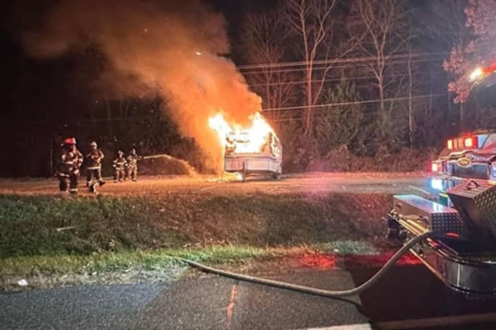 Camper Goes Up In Flames Days After Being Parked In Harford County Lot (VIDEO)