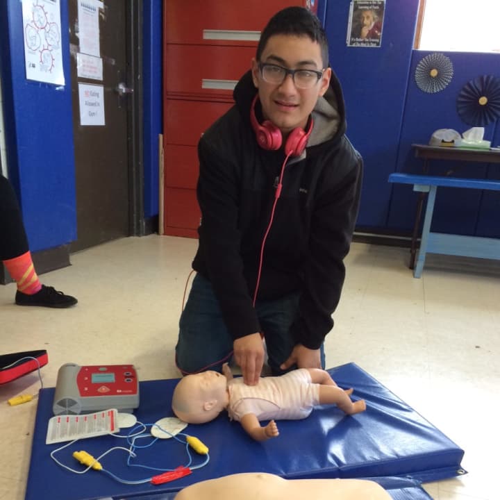 Several students have completed training in CPR and AED by the American Heart Association.