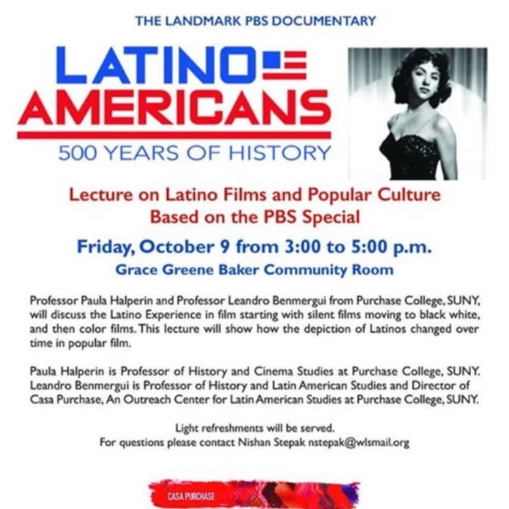 The Latino experience in film will be discussed at the lecture on Friday.