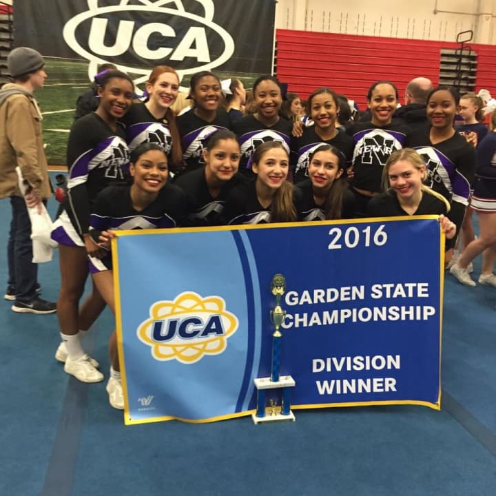 New Rochelle High School&#x27;s varsity cheerleaders won the Garden State Championships.