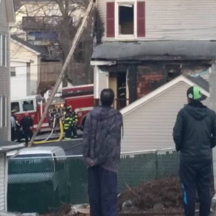 Firefighters at Harrison Avenue in Peekskill