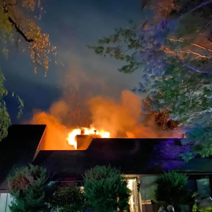 An Irvington home received extensive damage during a two-alarm fire.