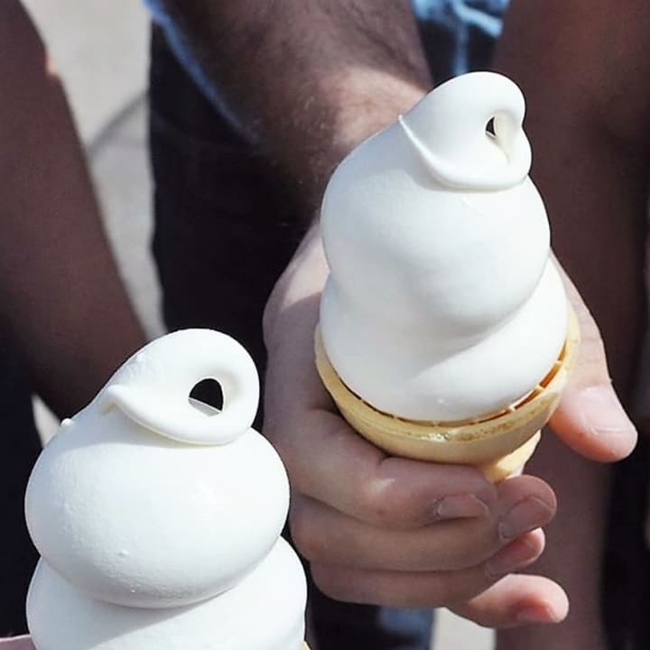 Children wearing a helmet while riding a bicycle, skateboard, roller skates/blades, or razor scooter in town could get a free small ice cream cone at the Dairy Queen on Franklin Turnpike.