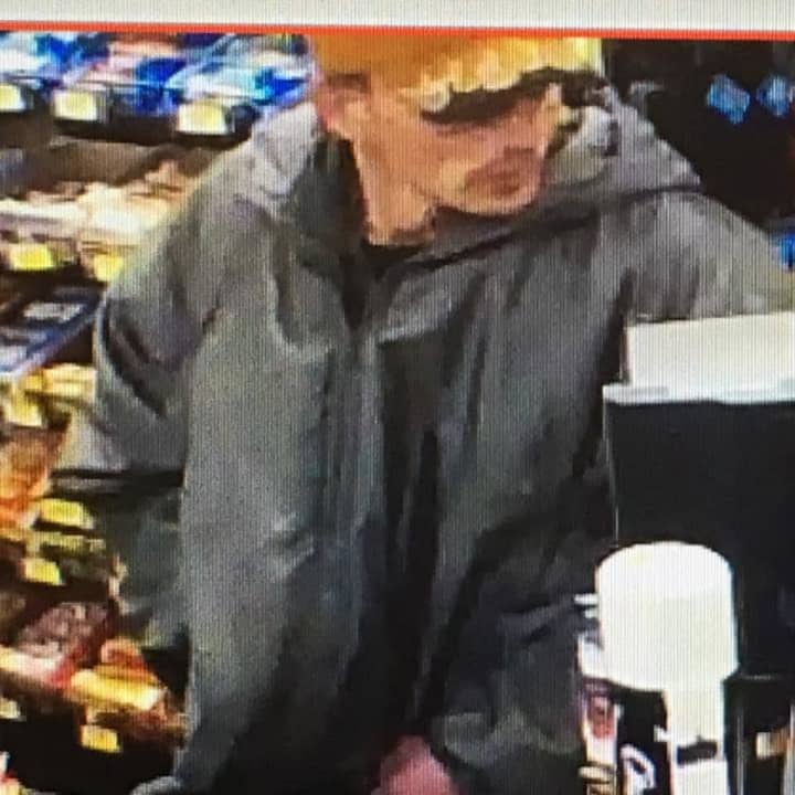 This man robbed the Alltown gas station/convenience store at the rest area on the Wilbur Cross Parkway in Orange late Wednesday.