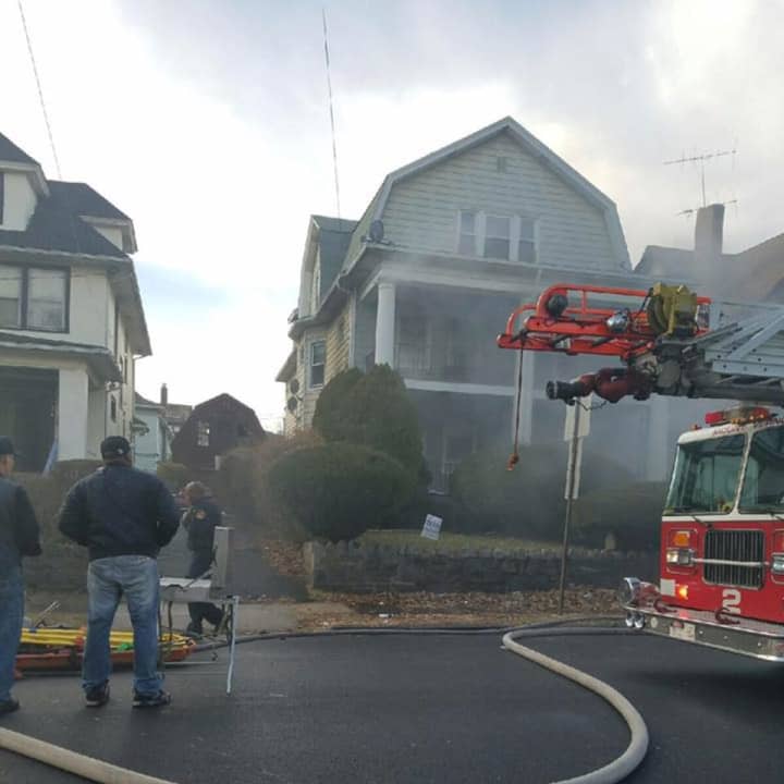 Mount Vernon firefighters were busy battling a basement blaze on Bedford Avenue.