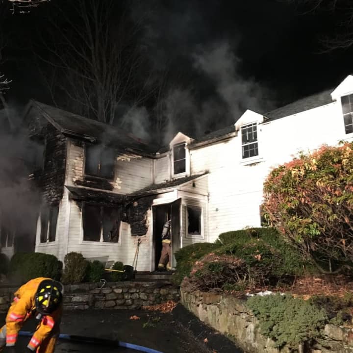 A fire Thursday evening destroyed a home in Wilton.
