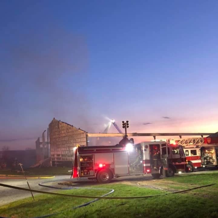 Barn fire in Lancaster County.