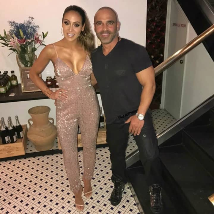 Melissa and Joe Gorga formerly of Franklin Lakes celebrate at Molos in Weehawken on Saturday.