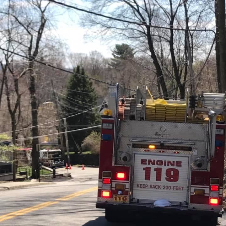 Croton firefighters responded to a gas leak Friday.