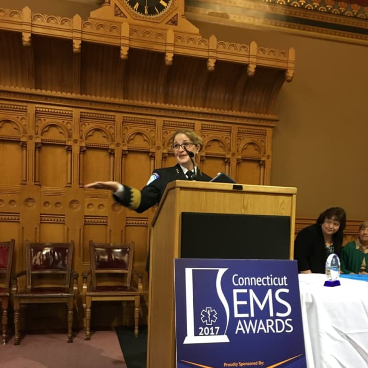 Erin Smith was just one of two Stratford EMS workers honored at the CT EMS Awards in Hartford.