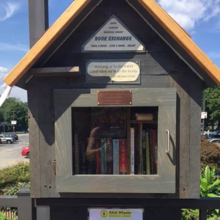 This &#x27;Little Library&#x27; popped up at Wolfe Park thanks to the  Edith Wheeler Memorial Library.