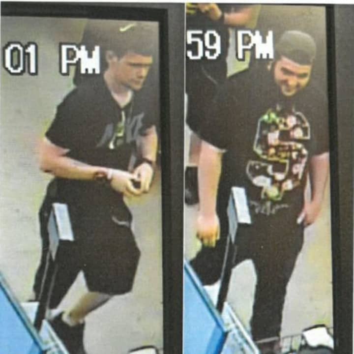 The Wallkill Police Department is seeking information on the suspect pictured in the left of this photo.
