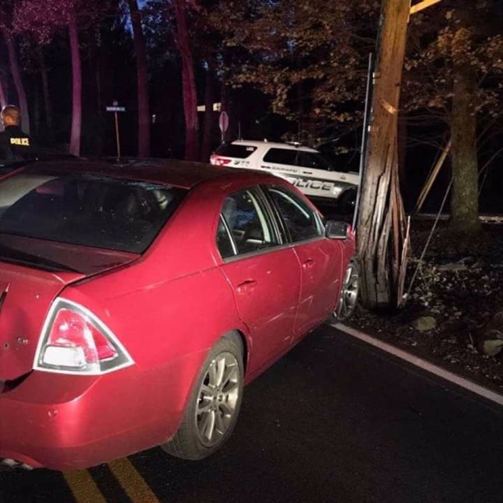 A 21-year-old New Jersey man lost control of his car on Mile Road and slammed into a power pole.