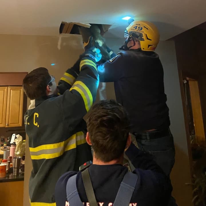 No emergency is too minor for rescue crews who rushed to save a frightened feline that got stuck in the heating duct of a Hunterdon County home before dawn Saturday.
