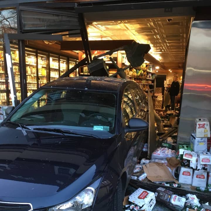 An 83-year-old man from New Rochelle drove through the front of DeCicco and Sons in Pelham.