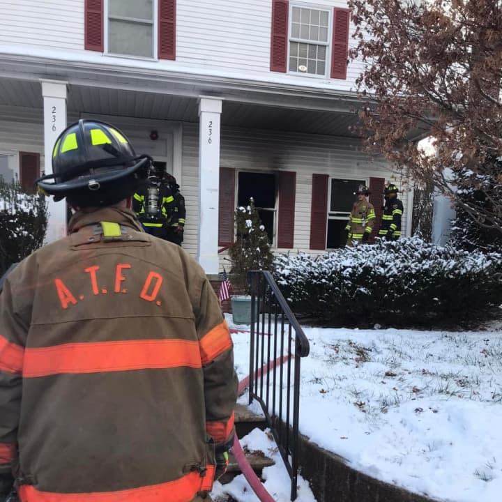 Three victims were rescued from a Sussex County house fire over the weekend, and one of them required hospitalization for burn injuries, authorities said.