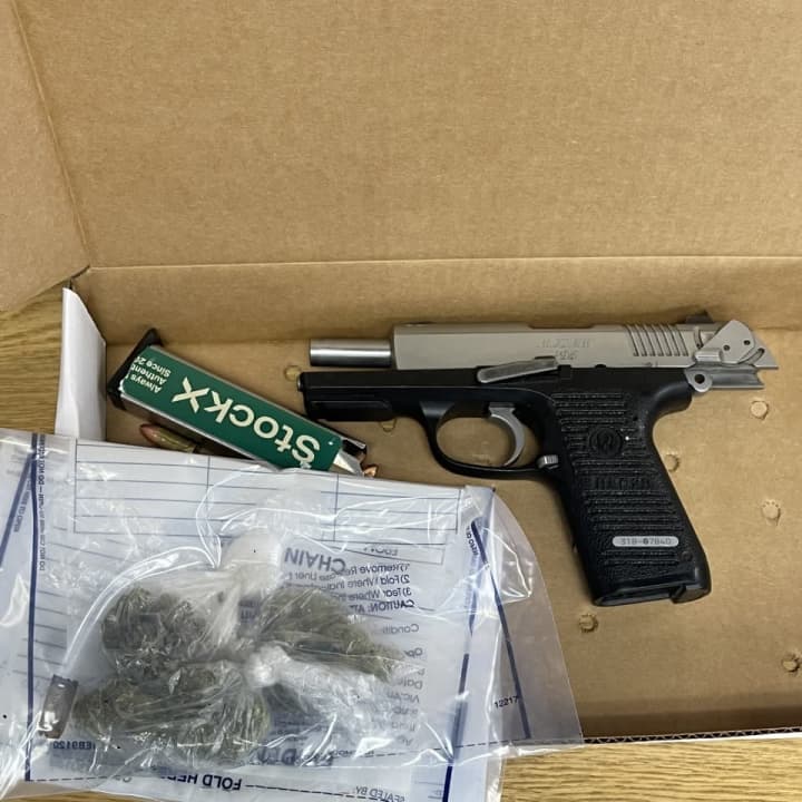 A search of the juvenile&#x27;s home and car turned up marijuana and a fully-loaded silver and black Ruger P95 9mm pistol.