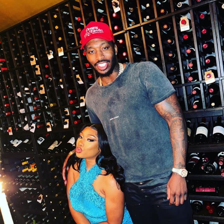 Megan Thee Stallion and Pardi dining at Oceano&#x27;s Oyster Bar &amp; Grill in Fair Lawn on Thursday, May 19.