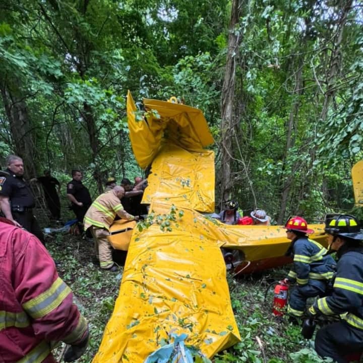 The scene of the plane crash