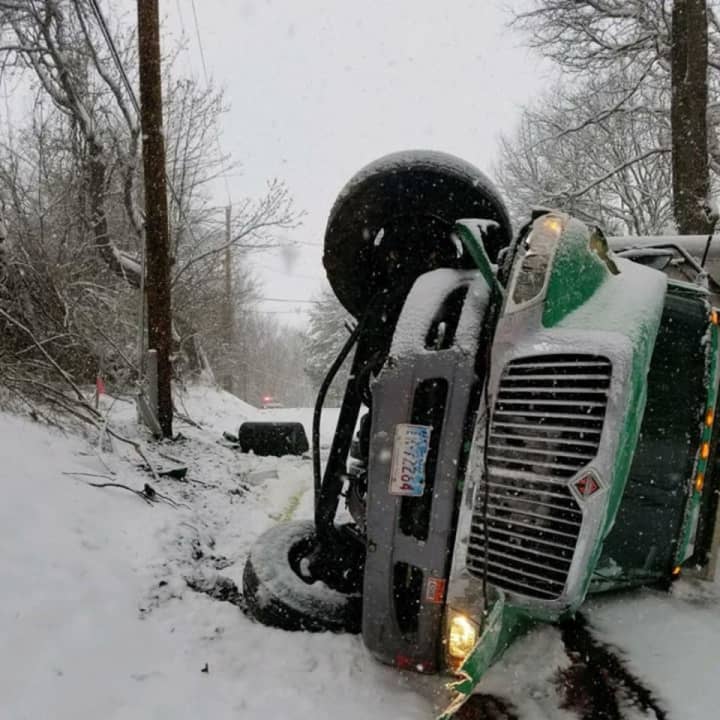 Slippery, icy roads have caused numerous accidents in Fairfield County.