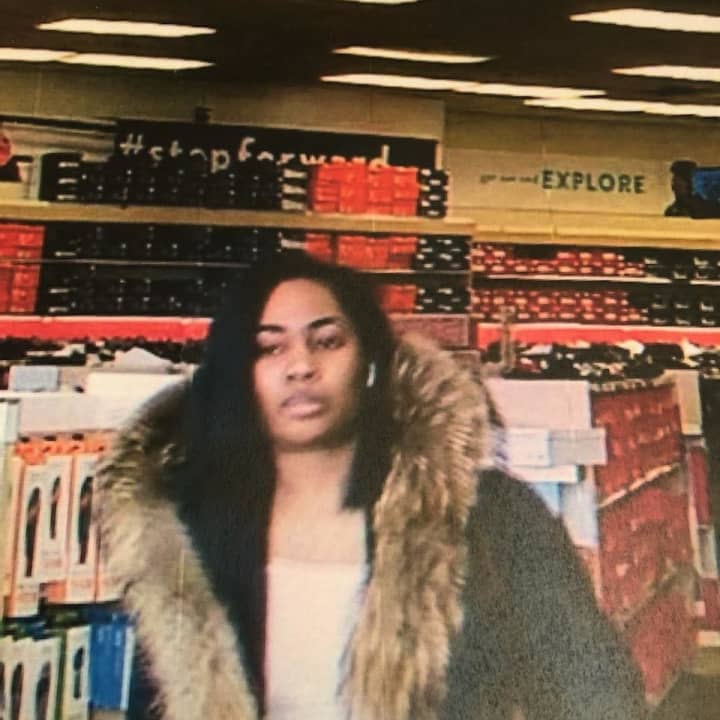 A woman is wanted for allegedly stealing from Famous Footwear in Massapequa.