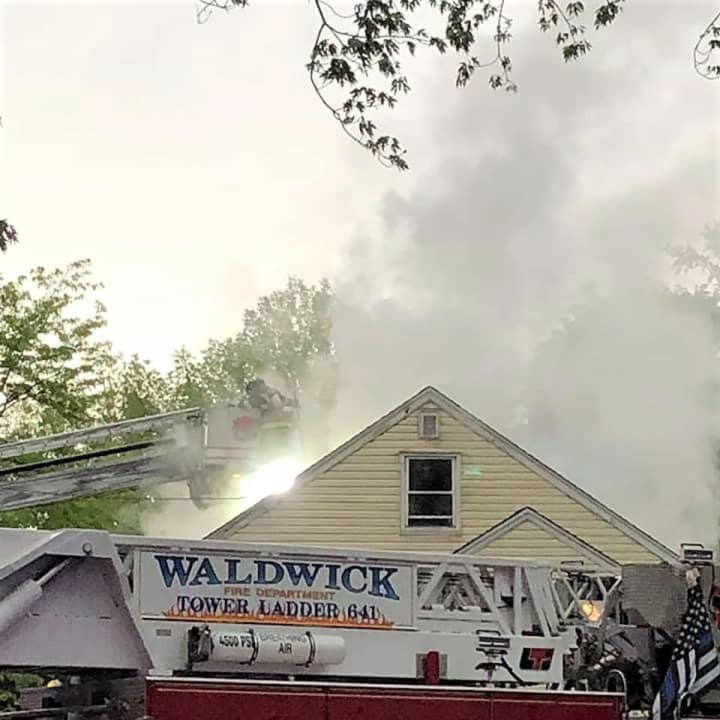 Scene of Van Court fire in Waldwick.