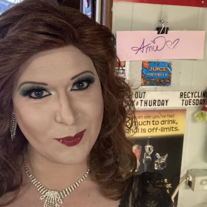 Christopher Paul as Drag Queen Miss Amie Vanite Kincade at the West Reading VFBA in 2023.&nbsp;