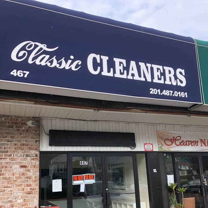 Classic Cleaners on Passaic Street is for rent with an eviction notice on the door.