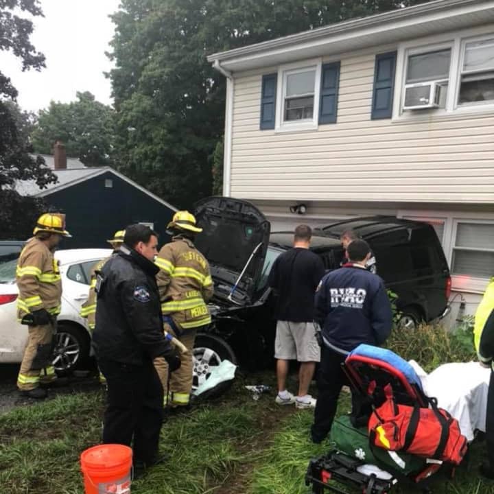 A motorist suffered a medical episode while driving in Suffern, only coming to a stop after striking a local home.