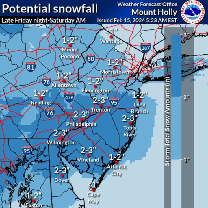 Snow expected Friday into Saturday.