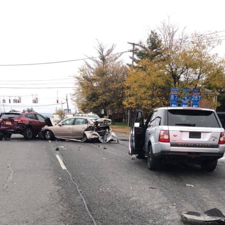 A man has been charged in connection with a three-vehicle crash.