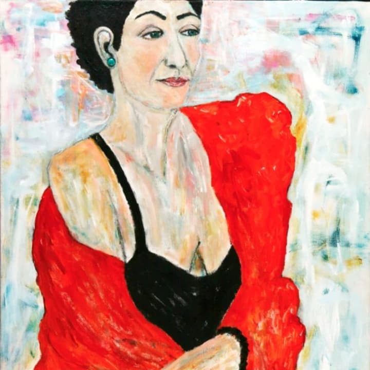 Woman in Red by Ruth Bauer Neustadter