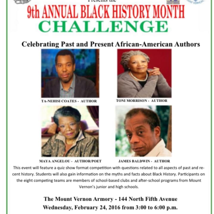 Mount Vernon&#x27;s ninth annual Black History Month Challenge takes place Wednesday.