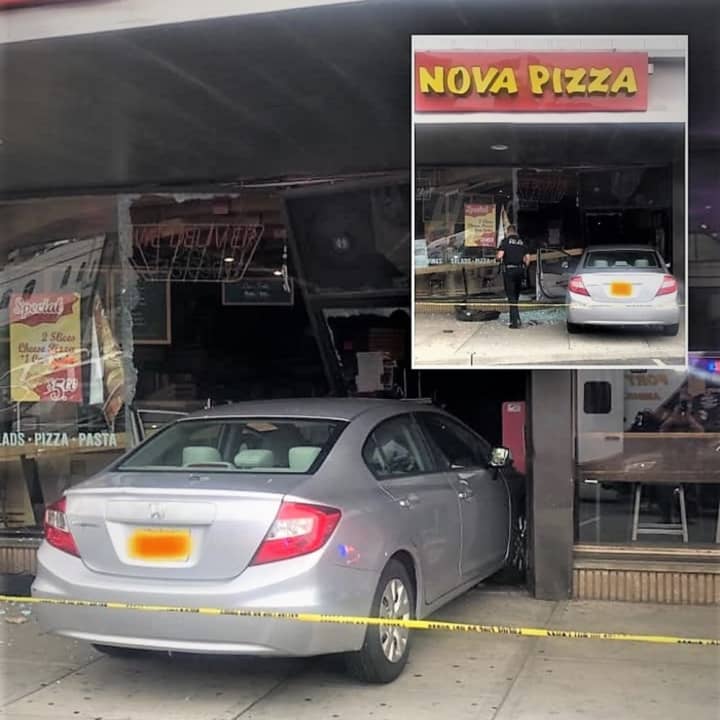 No summonses were issued to the Cliffside Park driver following the mishap at Nova Pizza on Lemoine Avenue in Fort Lee just before 10 a.m.