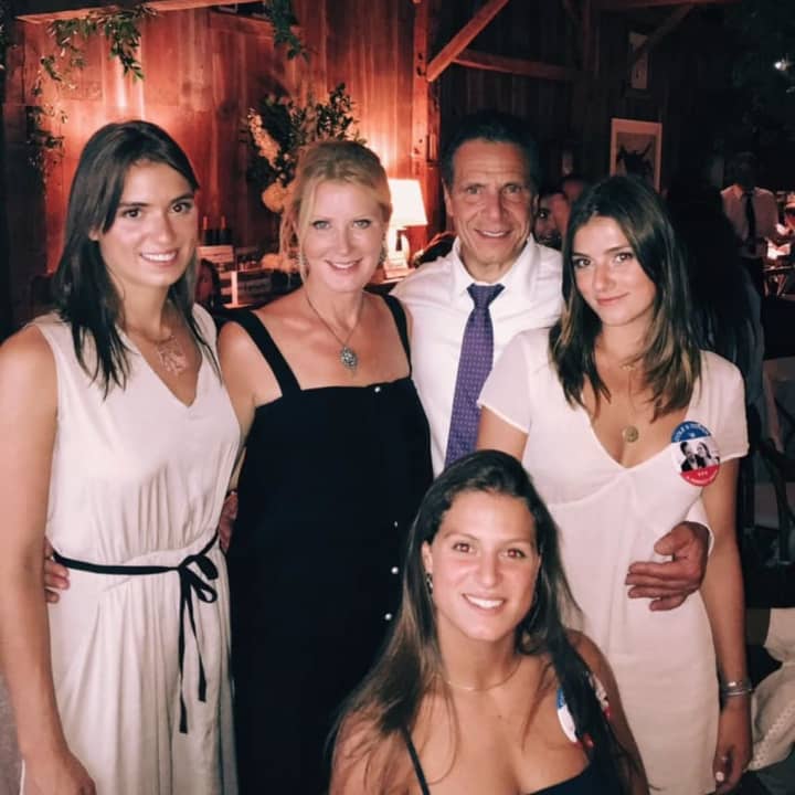 In happier days, celebrity chef Sandra Lee with New York Gov. Andrew Cuomo, and their family.