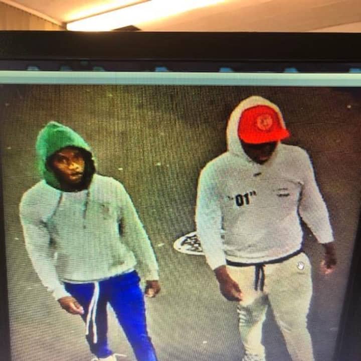 Pictured are two suspects in a robbery at a Clark home Monday night.