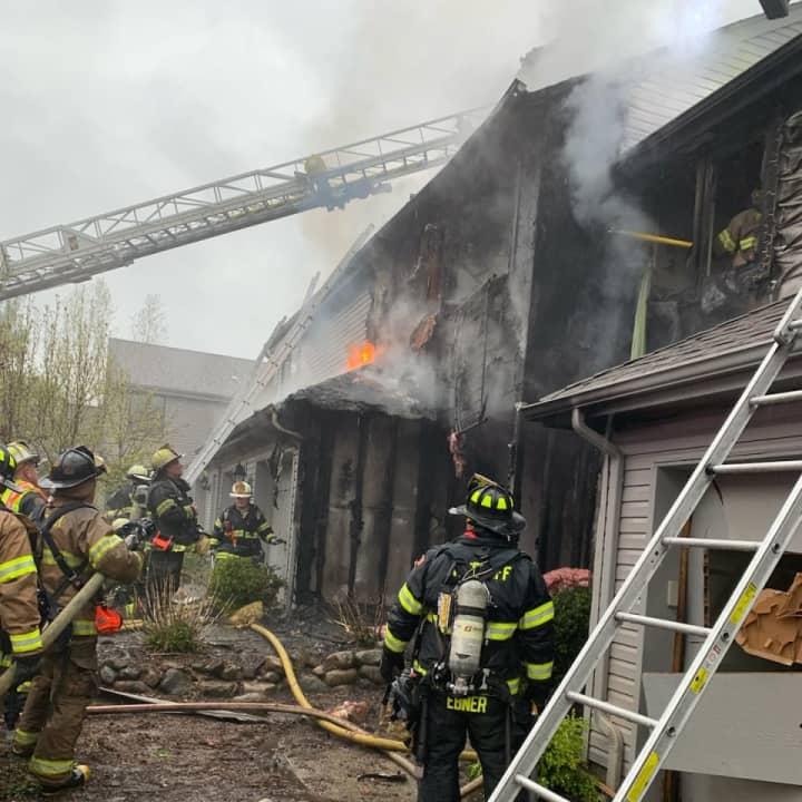 Firefighters had the Mahwah townhouse blaze under control in under an hour.