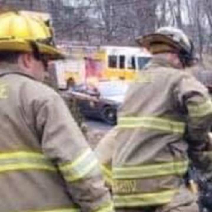 Mombasha firefighters at the scene of the crash in Monroe, NY.