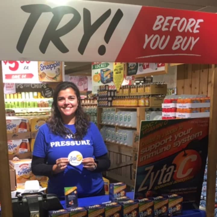 Westport resident Amy Saperstein at an in-store Zyta-C promotion.
