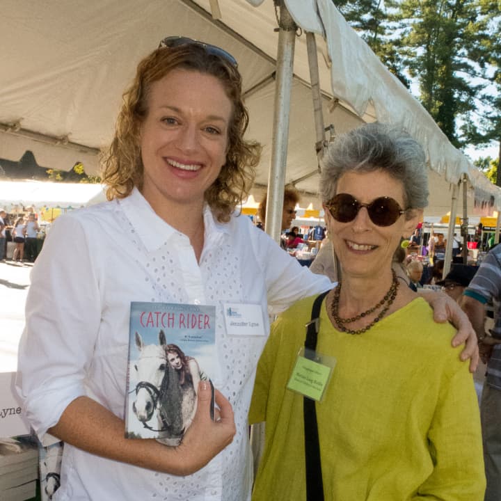 &quot;Catch Rider&quot; author and Chappaqua resident Jennifer Lyne, left, was one of the participants in last year&#x27;s children&#x27;s book festival.