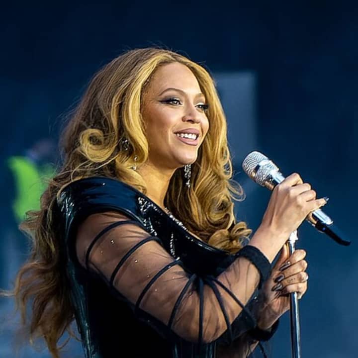 Beyoncé on the Renaissance World Tour at Tottenham Hotspur Stadium in London on June 1, 2023.