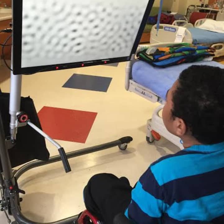 A young patient works on his skills at Blythedale Children&#x27;s Hospital in Valhalla. The hospital&#x27;s clinicians will collaborate with the Winifred Masterson Burke Medical Research Institute in the hopes of helping children with neurological conditions.