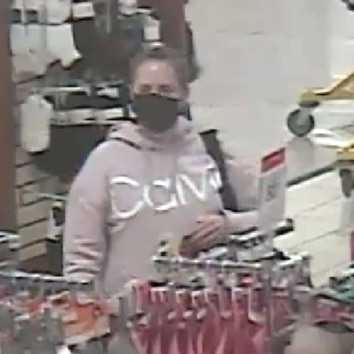 Police are asking the public for help identifying and locating a woman accused of stealing clothing from a Bay Shore store.