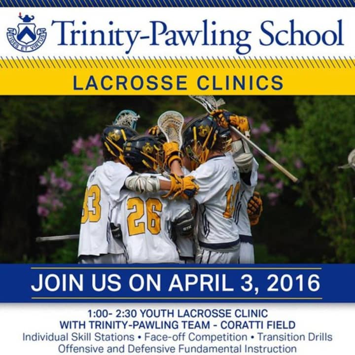 Lacrosse clinics for players and coaches will be conducted at Trinity-Pawling School.