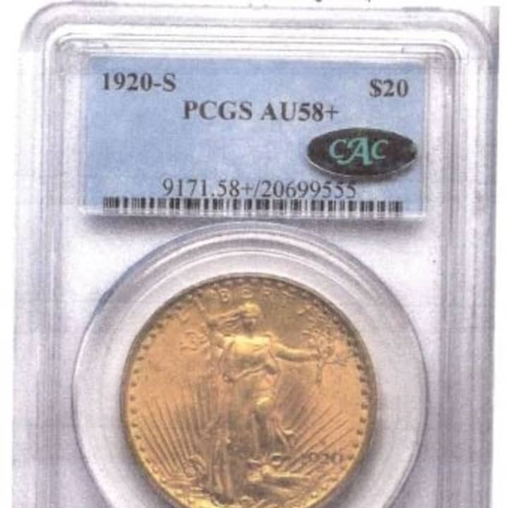 One of the stolen gold coins.