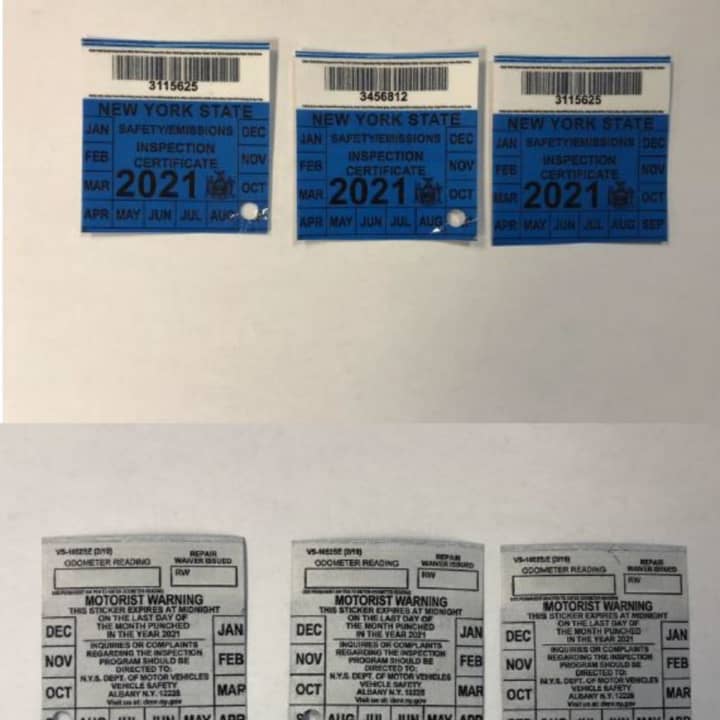 Counterfeit inspection tickets advertised on Facebook marketplace by Luis Pina-Perez of Tarrytown