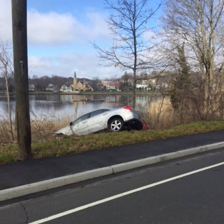The suspect crashed his car on Imperial Avenue near the river, police said.